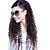  longue synthétique cheveux bruns bouclés postiche 3/4 serre-tête