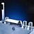  5-pc chrome répandue baignoire robinet (hy3081c)