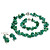  naturel collier de pierres précieuses boucles d'oreille bracelet set (cx048)
