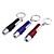  3-en-1 láser rojo + luz blanca + luz UV llavero linterna LED (3 * LR44 color surtidos)