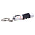  3-en-1 láser rojo + luz blanca + luz UV llavero linterna LED (3 * LR44 color surtidos)