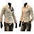  Black And White Color Placket Collision 2010 Runway Long Sleeve Casual Shirt (0482-4.15-10)