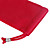  trendy mobiele telefoon verticale fluwelen zakje (7,5 cm breed / rood)