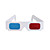  Re-useable Sport Style Plastic Frame Resin Lens Anaglyphic Red + Blue 3D Glasses