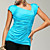  breve giro maniche scollatura raccolte T-Shirt / T-shirt (ff-8502be001-0851)