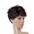  breve ricci marrone scuro completo bang capelli uomini parrucca (0463-6.13-310)