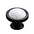  olio strofinato gabinetto manopole in ceramica ottone (confezione da 10) (0.768-804-MBL)