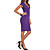  manica corta donna scollo a V Abiti (1801bc002-0497)