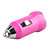  700mA Car Cigarette Powered USB Adapter/Charger (DC 12V/24V)-Rose