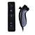  Mando y Nunchuk + Carcasa para Wii (Negro)
