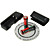  emergencia portátil cargador de batería con cable usb para ipod / iphone (negro)