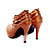  top kwaliteit pu bovenste hoge hakken korte laars met ruches speciale gelegenheid schoen / fashion schoen (0987-x2984)