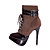  suédé hauts talons mi-mollet boot avec sangle / lacets de chaussures de mode (0987-x3708)