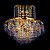  2-light K9 Crystal Gold Color Bright Chrome Wall Sconce (1069-J9871-B2)
