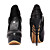  pu parte superior de couro de salto alto fechado-pés com sapatos em cadeia da moda (0987-d4664)