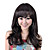  Capless Long High Quality Synthetic Dark Brown Curly Hair Wig