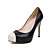  PU cuir à talons hauts fermé orteils chaussure de mode (1131-F450)