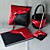  Elegant Wedding Collection Set In Bold Red And Black Satin (4 Pieces)
