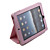  Custodia rigida in pelle PU + supporto per iPad - Rosa
