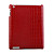  protection motif peau de serpent en plastique dur cas de retour pour ipad2 rouge