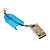  Mini USB 2.0 leitor de cartão do TF (azul)