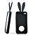  Rabbit Protective Silicon Case For iPhone 4 Black