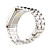  Blue LED Digital Lava Style Iron Wrist Watch Silvery