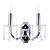  K9 Crystal Wall Light with 2 Lights - Candle Style