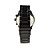  montre-bracelet de mode hommes noirs composer de tungstène de l'acier