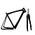  700C High Quality Full Carbon Feather Light Road Bike Frame with Rigid Fork Natural Color