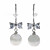  Perle Ohrring Ohrstecker mit Kristall Zirkon