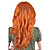  Capless Long High Quality Synthetic Orange Curly Hair Wig