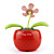  solaire alimenté fleurs flip flap plantes rouges