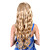  Capless extra lange Bestnote Qualität synthetischen blonde lockige Haare Perücke (0463-lpp712)
