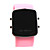  Coppia di orologi LED in silicone - Nero e Rosa