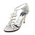  Obermaterial Satin High Heels Riemchensandalen Hochzeit Brautschuhe (0796-9200)