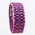 Lava Stil blaue LED gesichtslosen Armbanduhr (lila)