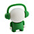  4gb dj estilo musical usb flash drive (verde)