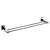  24 Inch Chrome Finish Solid Brass Double Towel Rack