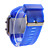  Silicone Band Women Men Unisex Jelly Sport Style Square Mirror LED Wrist Watch - Blue