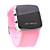  Coppia di orologi LED in silicone - Nero e Rosa