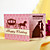  "Koninklijke koets" vintage stijl gevouwen huwelijksuitnodiging (set van 60)