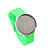  unisex gelé sports stil krystal runde spejl ansigt rødt lys ført armbåndsur - grøn