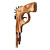  Pistolet en Bois avec Lanceur en Caoutchouc - Jouet