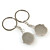  Grandpa and Grandma Shaped Metal Keychain, Pair