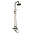  Wall Mount Antique Brass Shower Faucet Set