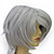  Capless Short Hign-temperature Resistance Shiny Grey Personality Costume Party Wig