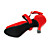  moda in tessuto rosso superiore scarpe da ballo scarpe da ballo latino per le donne