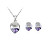  cristal con recubrimiento collar de platino y aretes