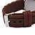  Chrysanthemum Design Quartz Wrist Watch For Men Women(Brown)